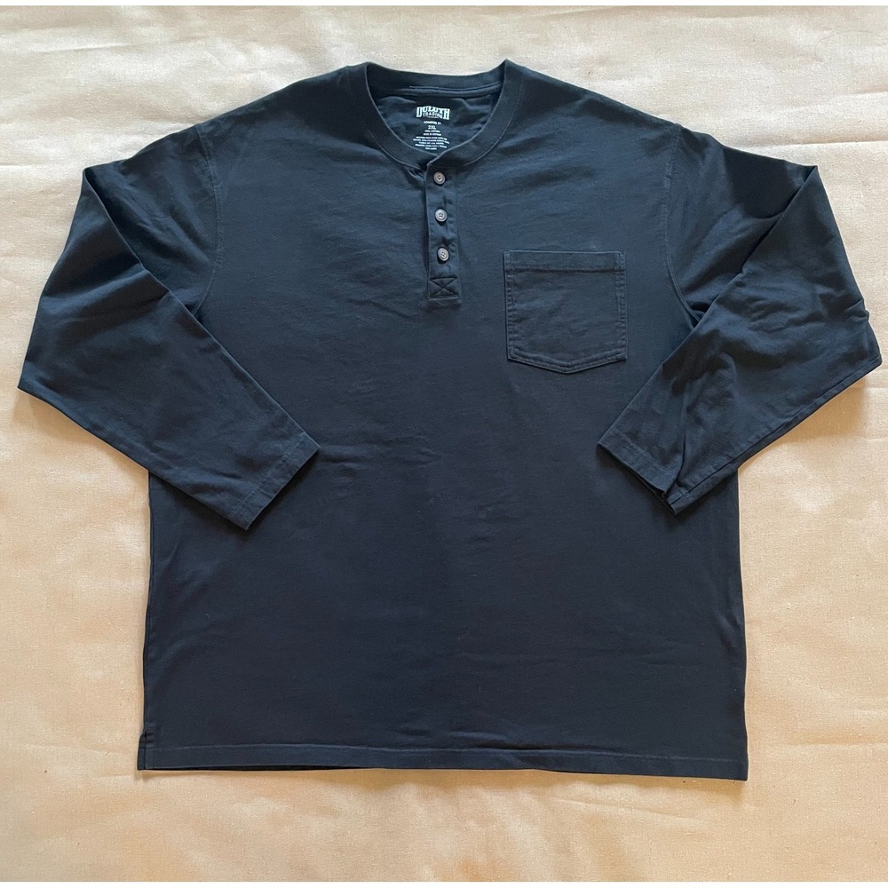 Duluth Trading Company Shirt Men's 2X Black Long Sleeve Durable Workwear